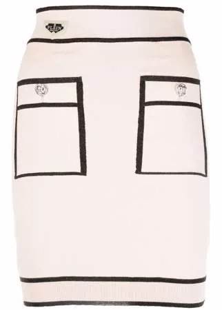 Philipp Plein короткая юбка Lurex в двух тонах