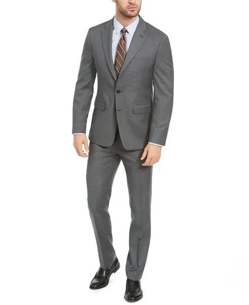 Мужские однотонные облегающие костюмы Flex Van Heusen