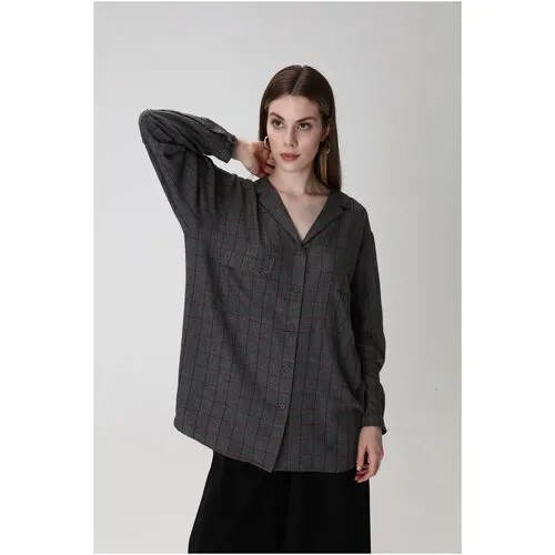 Блуза Chapurin, размер 42, серый
