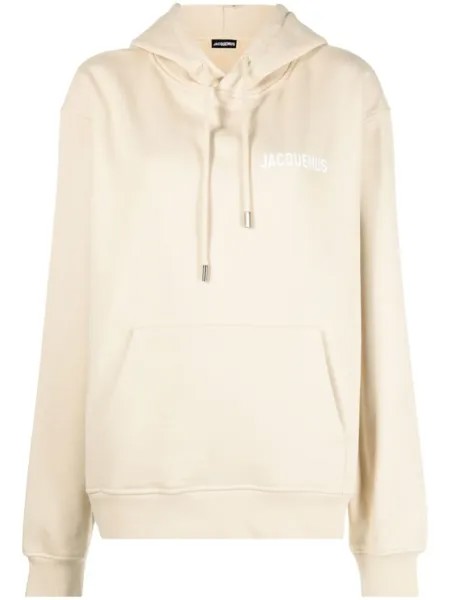 Jacquemus худи с кулиской и логотипом, нейтральный цвет