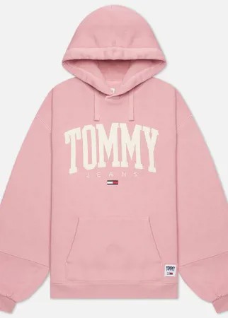 Женская толстовка Tommy Jeans ABO Collegiate Hoodie, цвет розовый, размер XS