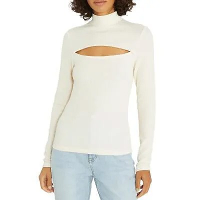 Женская футболка Sanctuary с вырезом в рубчик, пуловер, верхняя рубашка BHFO 5475