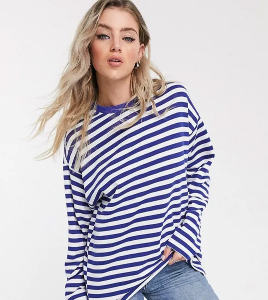 Oversize-свитшот в полоску Reclaimed Vintage-Мульти