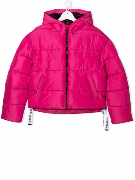 MSGM Kids пуховик с капюшоном