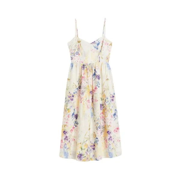 Платье H&M Linen-blend, мультиколор
