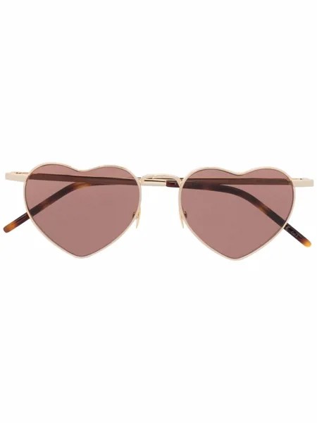 Saint Laurent Eyewear солнцезащитные очки с оправой в форме сердца
