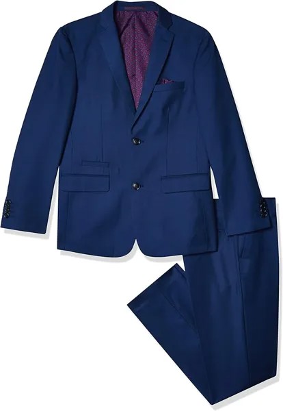 NWT ISAAC MIZRAHI Темно-синий костюм из шерстяной смеси для мальчиков, блейзер, квадратная куртка с нагрудным карманом 5