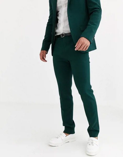 Сине-зеленые брюки скинни Avail London-Зеленый цвет