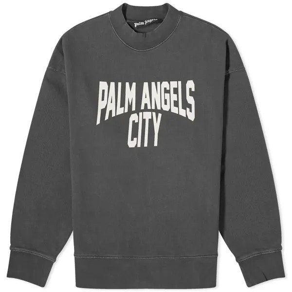 Свитшот Palm Angels Pa City, цвет Washed Black