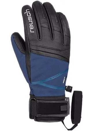 Перчатки Reusch, размер 7, черный, синий