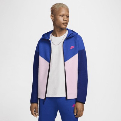 Худи Nike Sportswear Tech Fleece Windrunner, цвет Game Royal/Pink Foam/Deep Royal Blue/Hyper Pink