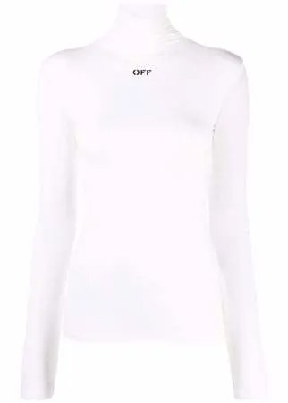 Off-White топ с длинными рукавами и высоким воротником