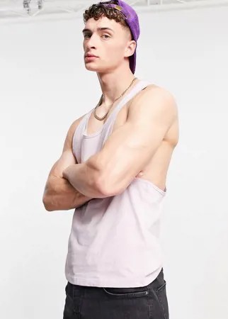 Фиолетовая майка-борцовка из органического хлопка ASOS DESIGN-Фиолетовый цвет