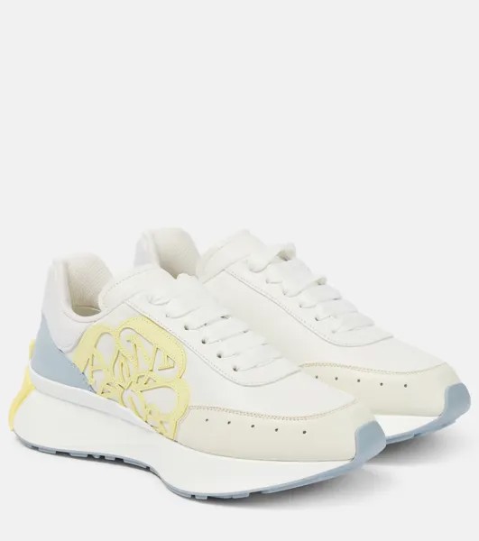 Кеды Sprint из кожи Alexander McQueen, разноцветный
