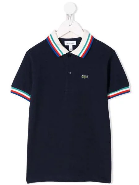 Lacoste Kids рубашка-поло с вышитым логотипом