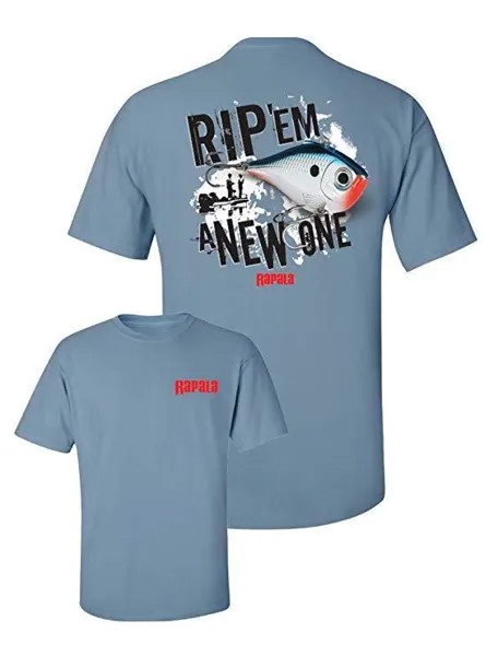 Футболка Rapala Rippin Rap Fishing — Rip Em A New — выберите размер — НОВИНКА!