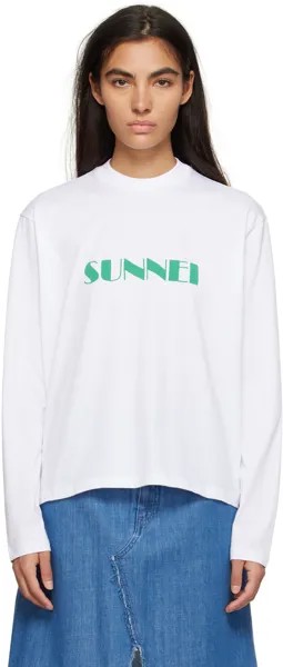 Футболка с длинным рукавом с принтом Off-White SUNNEI