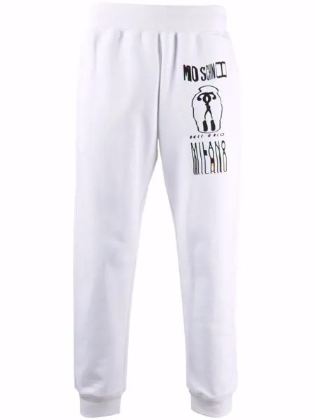 Moschino спортивные брюки с принтом Warped Glitch Artworks