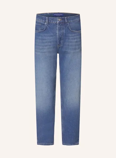Джинсы прямого кроя с зауженным кроем Scotch & Soda, синий