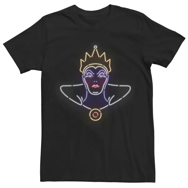 Мужская футболка Villains Evil Queen Neon Head Shot Disney