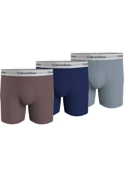 Боксеры Calvin Klein Underwear (3 шт.), размеры больших размеров, цвет Capri Rose, Blue Shadow, Arona