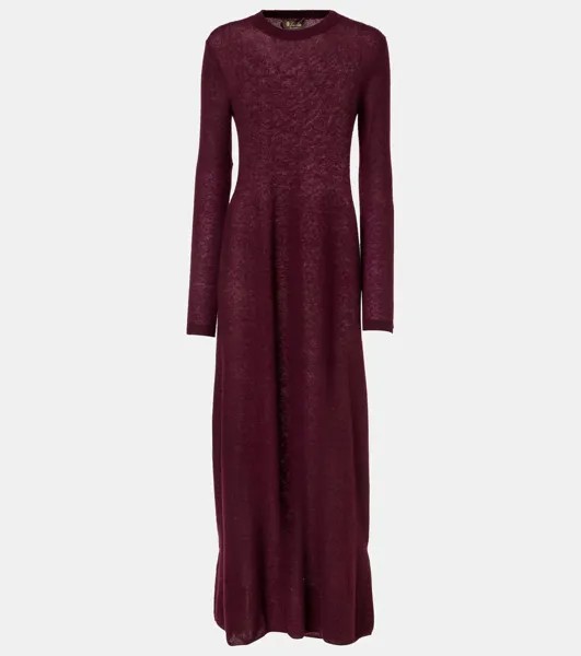 Платье макси из кашемира и шелка Camino Loro Piana, цвет garnet elegance