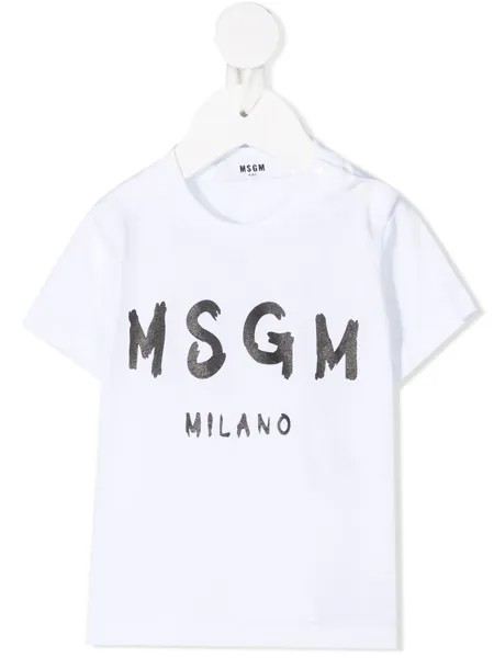 MSGM Kids футболка с короткими рукавами и логотипом