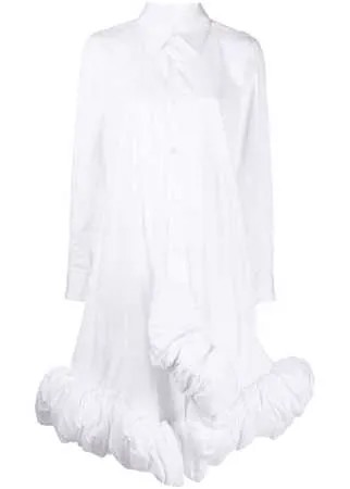 Comme Des Garçons удлиненная рубашка с оборками