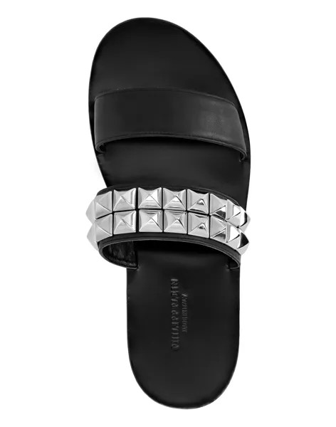 Сандалии на плоской подошве Philipp Plein, черный