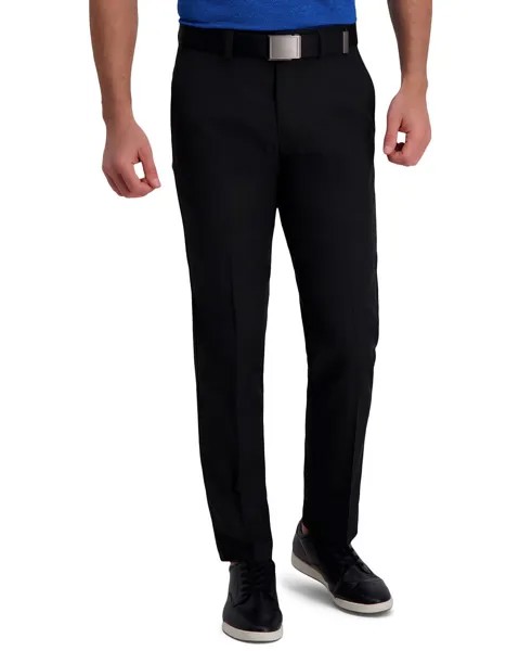 Плоские передние брюки cool right performance flex straight fit Haggar, черный