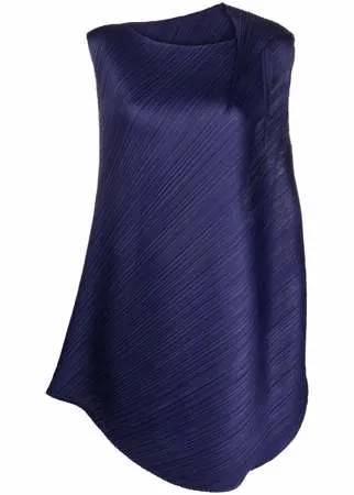 Pleats Please Issey Miyake короткое платье асимметричного кроя
