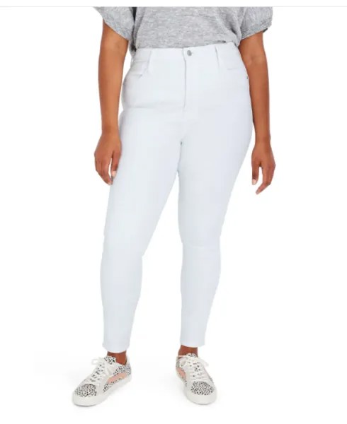 MADEWELL Белые джинсы скинни 10 дюймов с высокой талией, смесь хлопка 35 16W 18W