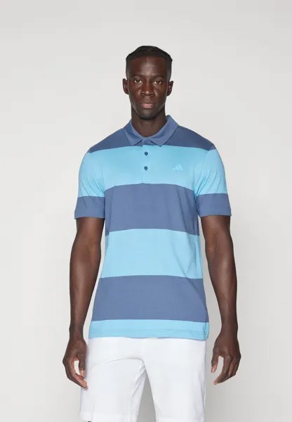 Рубашка-поло COLORBLOCK RUGBY STRIPE adidas Golf, цвет semi blue burst/preloved ink