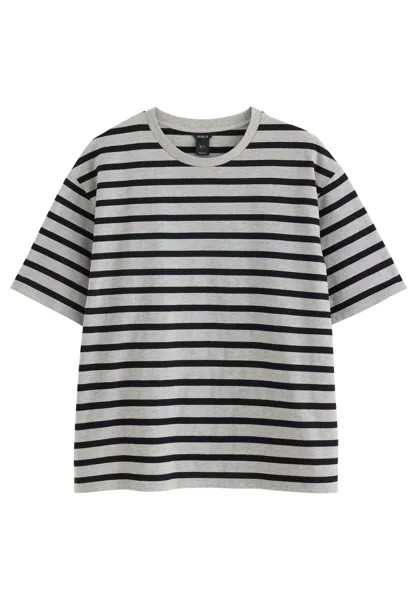 Футболка с принтом OVERSIZED Lindex, серый