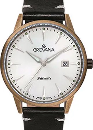 Швейцарские наручные  мужские часы Grovana 1765.1582. Коллекция Belleville