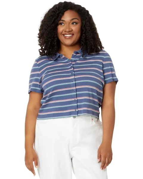 Поло Levi's Womens Suki Shirt, цвет Laura Stripe Coastal Fjord
