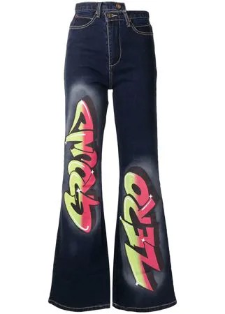Ground Zero расклешенные джинсы с логотипом