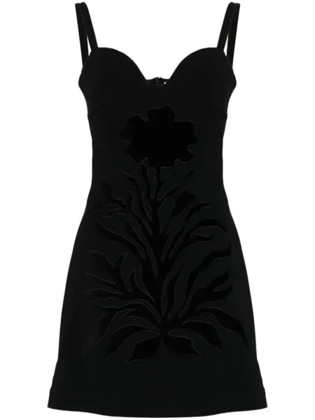 Elie Saab бархатное мини-платье-бюстье, черный