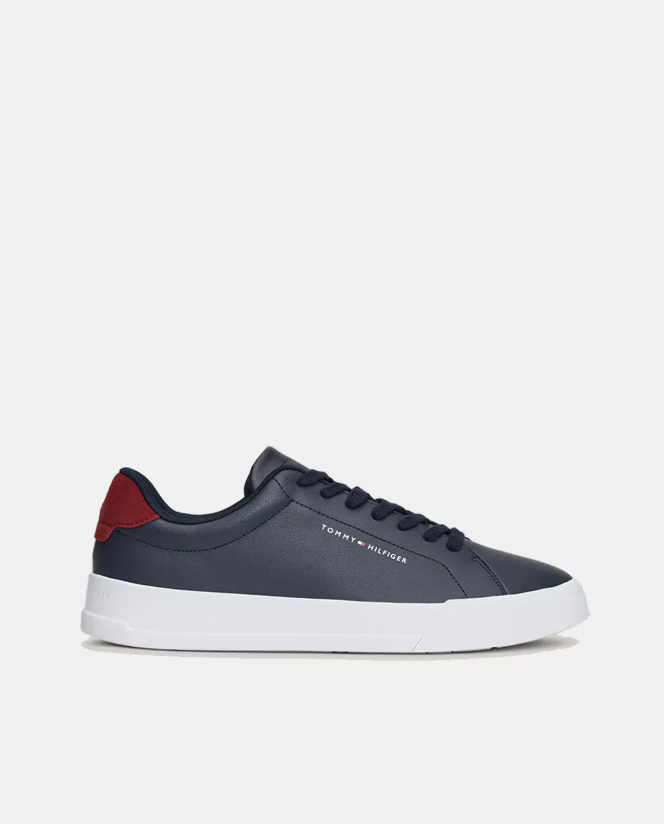 Кожаные кроссовки-лодочки Tommy Hilfiger, темно-синий