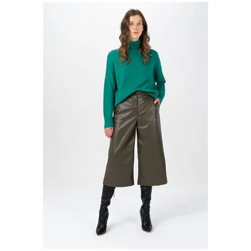 Капри из экокожи Ennergiia AW23-L04 Хаки 42