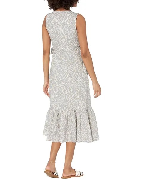 Платье Madewell Jordan Cascading Ruffle Wrap Midi Dress - Print, цвет Still Dawn