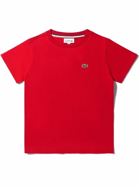 Lacoste Kids футболка с вышитым логотипом