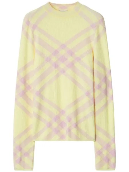 Burberry джемпер в клетку, желтый
