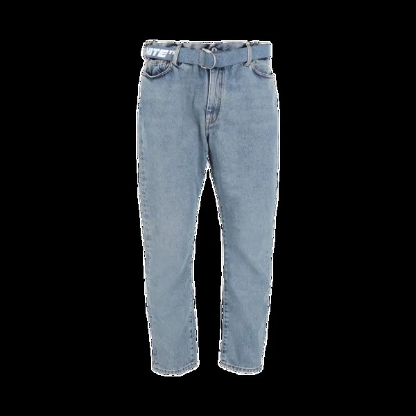 Джинсы Off-White Belted Straight Leg 'Light Blue', синий