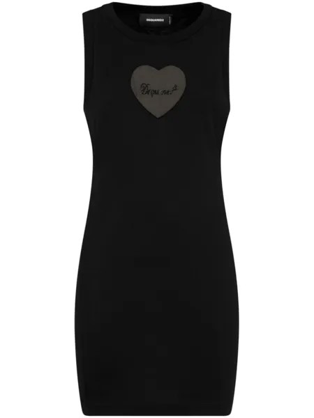 Dsquared2 платье мини с логотипом, черный