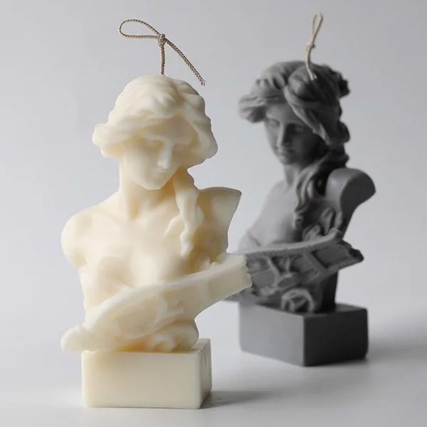 3D форма для свечи, 15 см, старинная греческая статуя, силиконовая форма, искусство, богиня, костюм для изготовления гипса, ароматическая свеча