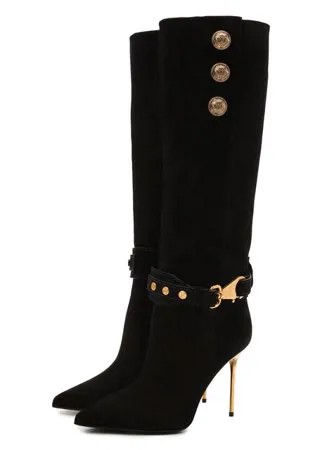 Замшевые сапоги Bottes Robin Balmain