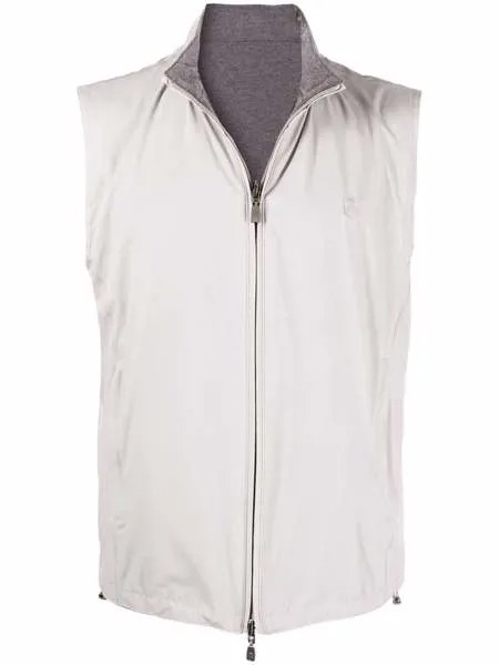 Corneliani high-neck zip-up gilet