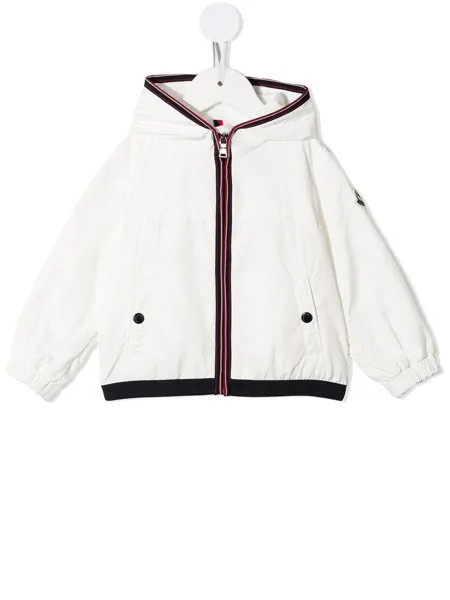 Moncler Enfant contrast-trim hooded zip jacket