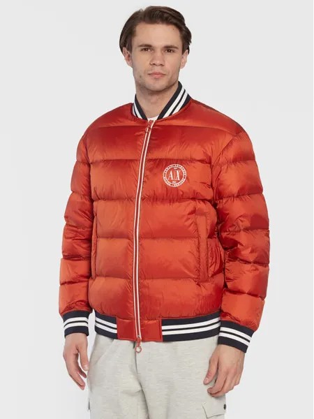 Бомбер стандартного кроя Armani Exchange, оранжевый